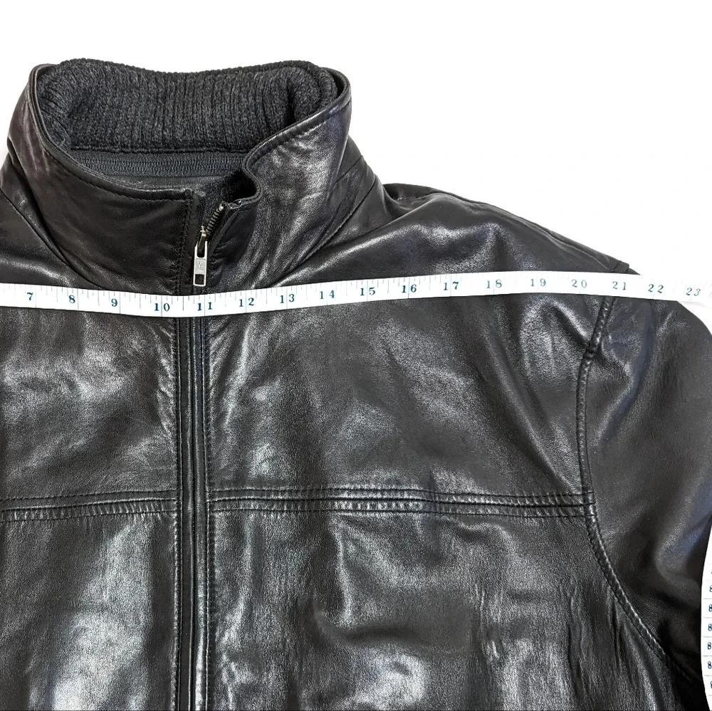 Round Tree & Yorke Black Premium Lambskin Leather Jacket Buttery Soft XL